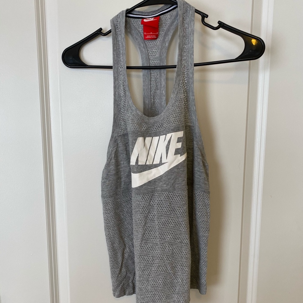 Grey Nike mesh tank size M